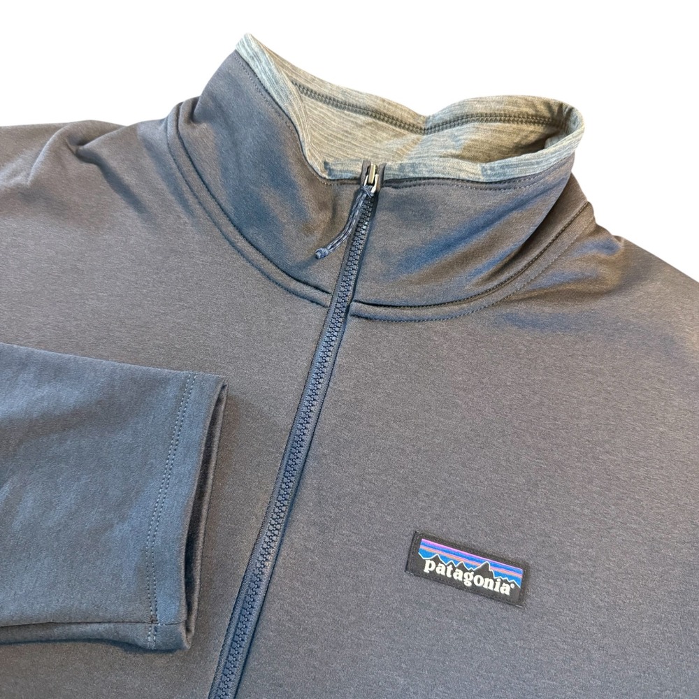Patagonia R1 Daily Zip Neck Pullover 40500 Mens Large Fleece Smolder Blue